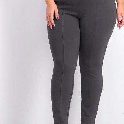 NWT Style & Co Women's Plus Size Seamed Ponte Leggings Gray Size 14W $49