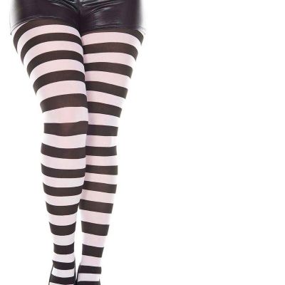 Plus Size Striped Nylon Tights Wide Striped Costume Accessory Womens Queen