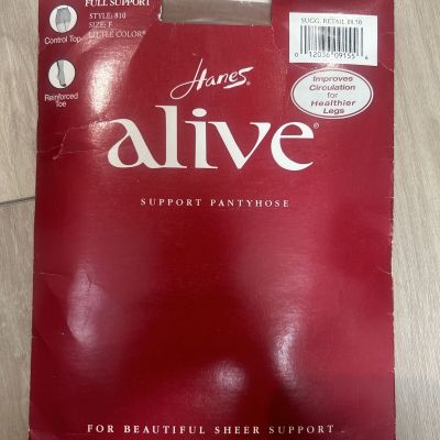 Hanes Alive Full Support Control Top 810 Pantyhose Little Color  Size F