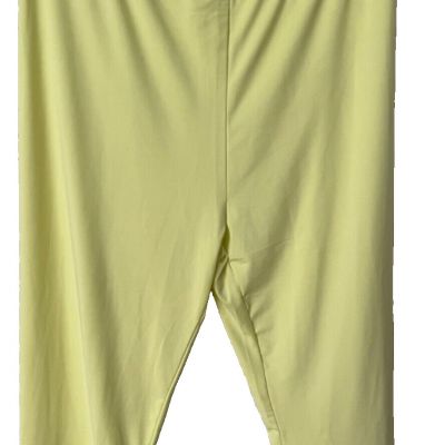 Solid Bright Citrus Crop Leggings - Adult Size Large