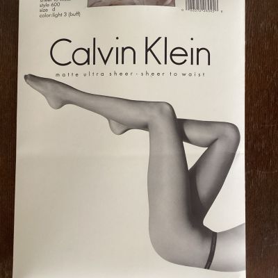 Calvin Klein Matte Ultra Sheer, Sheer To Waist Pantyhose Light 3 Style 600 D