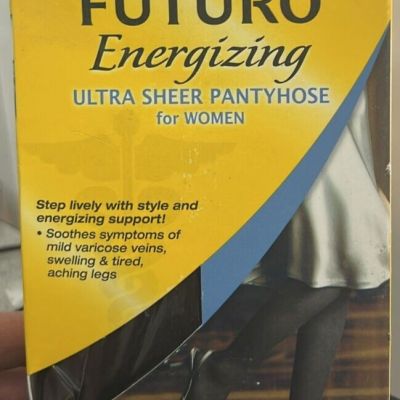 FUTURO Ultra Sheer Energizing Pantyhose for Women Medium BLACK Mild Compression
