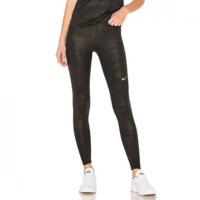Nike Pro, Women's Sparkle Gold Training Tights Sz Large, New With Tag,Black gold