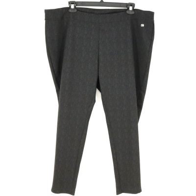 Calvin Klein Dark Gray Leggings Plus Size 3X Pants Stretch Pull On NEW Nwt