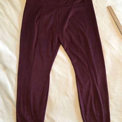 SIMPLY VERA WANG Front Seam Port Royal Faux Suede LEGGINGS High-Rise Size 1X New