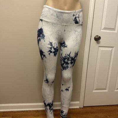 Blue And White Work Out Leggings By Yelete Active