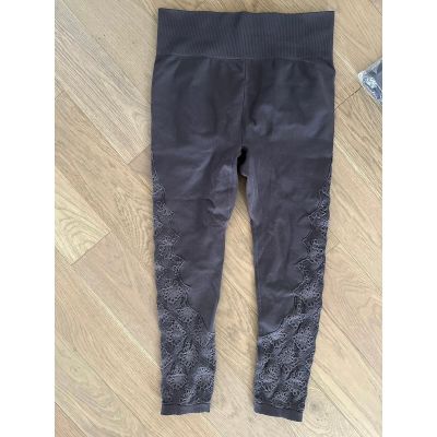 Seychelle Rosette High Waisted Leggings XL NEW Felina thick grey workout comfort