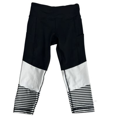 belcorva black white stripe leggings Size XS