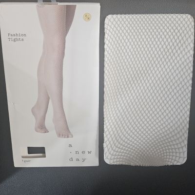 Womens Basic Fishnets Tights Pantyhose A New Day Sand  S/M