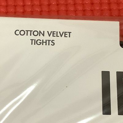 WOLFORD BLACK Cotton Velvet  Tights  Size Medium NIP