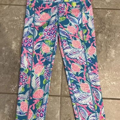 Lilly Pulitzer Super Bright And Gorgeous Luxletic  leggings Size XS NWT!!