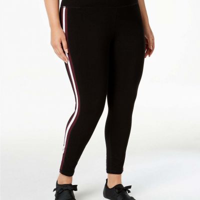 allbrand365 designer Womens Activewear Plus Size Varsity Striped Leggings,1X