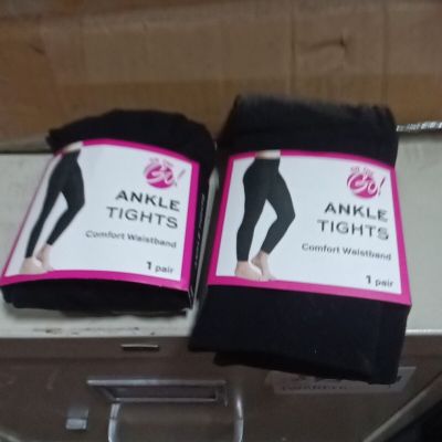 2 Pack On The Go Ankle Tights , Large ,     541