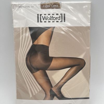 Wolford Pantyhose Nylons Tights XL Color Sand Control Top Austria 1 Pair
