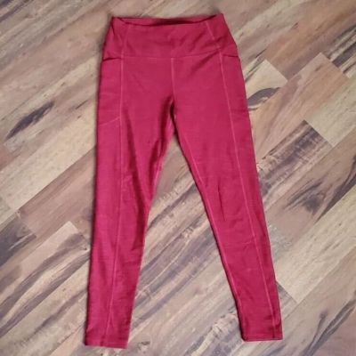 Victoria's Secret Red Maroon Leggings Small Athletic Athleisure Workout