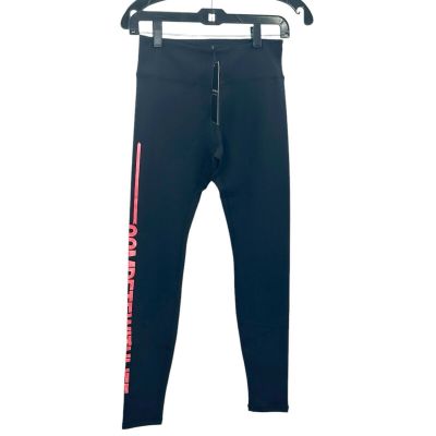 Fitwear Boutique Black Leggings with Graphic Text Yogo Workout Size Small