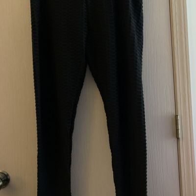 High Waisted Butt Leggings, Black (Tik-Tok Leggings) 4X