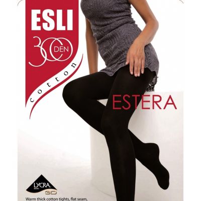 Esli TIGHTS Estera 300 Den | Cotton Warm Soft & Cozy Winter Pantyhose