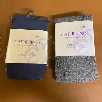 CATHERINES CONTROL TOP OPAQUE TIGHTS, SIZE 3X/4X, (ID#930111-527)