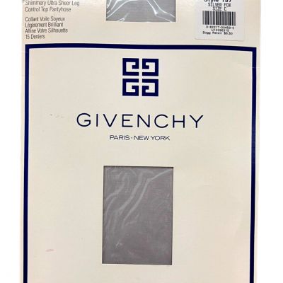 Givenchy Pantyhose Body Gleamers C  Silver Fox Control Top Sheer New Shimmer 157