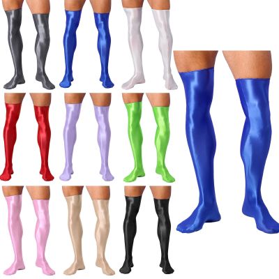 US Mens Pantyhose Accessories Stockings Solid Color Underwear Stay-ups Clubwear