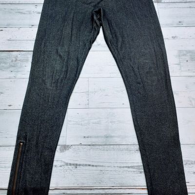 Denim-style leggings Steve Madden Women's Dark Blue Jean Zipper Ankle / Size M