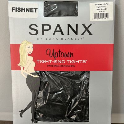Spanx Uptown Tight-End FISHNET Pantyhose Tights ~ Size 1 (A) ~ BLACK COLOR