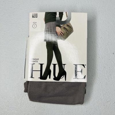 Women's Pumice Gray Hue Opaque Tights 1 Pair Size 1 New