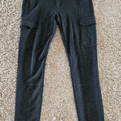 CAbi Skinny Cargo Leggings Pants Gray Size 2 Style # 557 Ponte Knit Zip Up $109