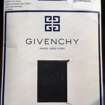 NEW! GIVENCHY Control top body gleamers Essentials PantyHose sz D 1993 back seam
