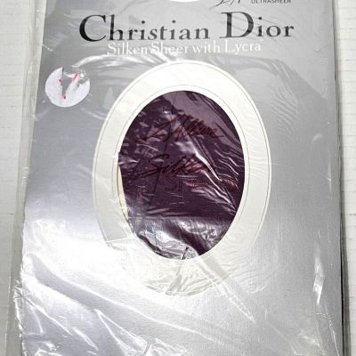 Christian Dior LAllure Ultrasheer Silken Sandalfoot Pantyhose Size Z Bordeaux