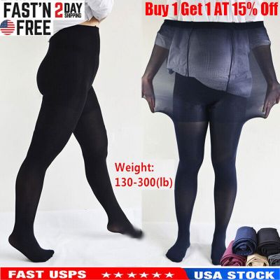 Women Plus Size 3X 4X 5X 600d Velvet Opaque Stockings Pantyhose Tights Hosiery