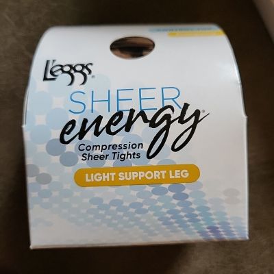 Leggs Sheer Energy Size  B Energizing Tights SUNTAN Pantyhose  Light Support