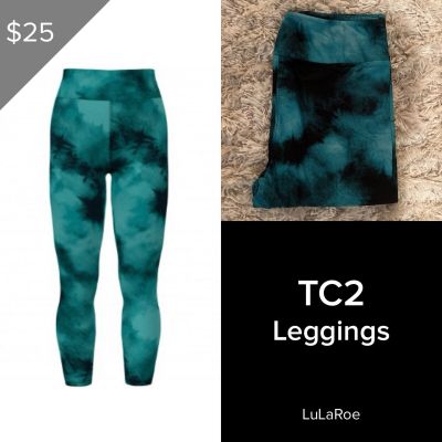 LuLaRoe NEW Leggings TC2 (Tall & Curvy 2) Buttery Soft Sz 18+ Tye Dye RARE