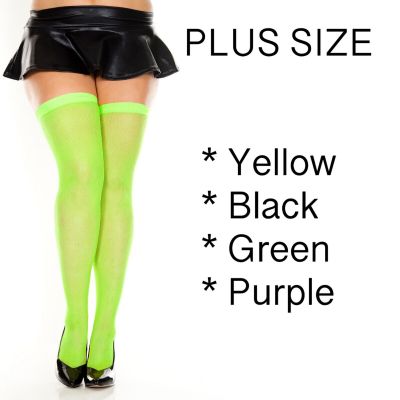 Plus size spandex fishnet thigh hiGh sexy lingerie stockings women’s tights