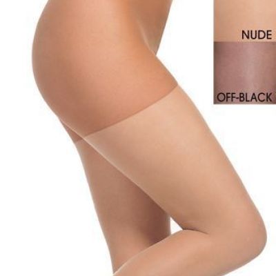 Women's Silkies 1 Pair Nude, 1 Pair Off Black Tummy Slimming Pantyhose - Size L