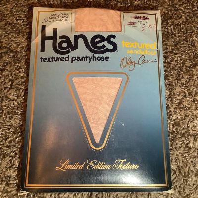 Hanes limited edition textured pantyhose, color pink quartz, size: AB