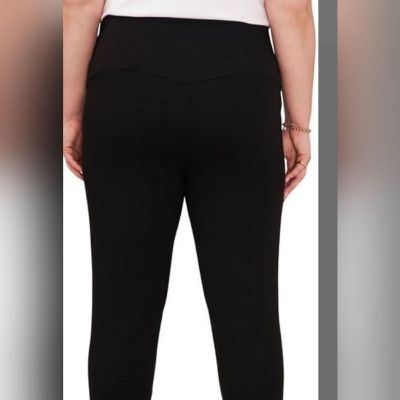 New Vince Camuto Women's Plus Size Ponté-Knit Leggings (Rich Black, 2X)