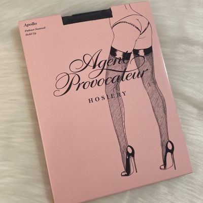 Agent Provocateur Apollo Fishnet Seamed Black Hold ups XS