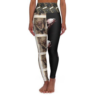 Unique High Waisted Yoga Leggings, Fitness Apparel, Workout Wear, Trendy
