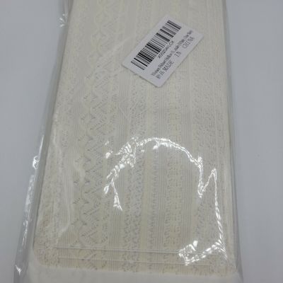 Women Fishnet Hollow Out Knitted Patterned Stockings Tights One Size. White. New