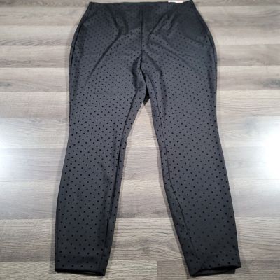 EVRI Leggings Size 0X Black Stretch Tregging Mid Rise Skinny Leg Opening NWT $50