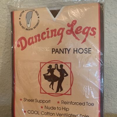 VTG Square Dancing Tights Dance Excercise Pantyhose Tights Aerated Crotch OS
