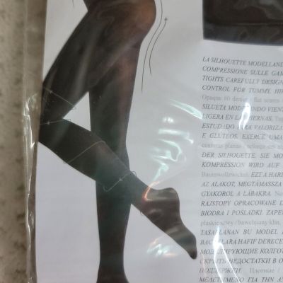NEW Calzedonia Total Shaper 80 Tights Control Top Leg Support BLACK,size M,Italy