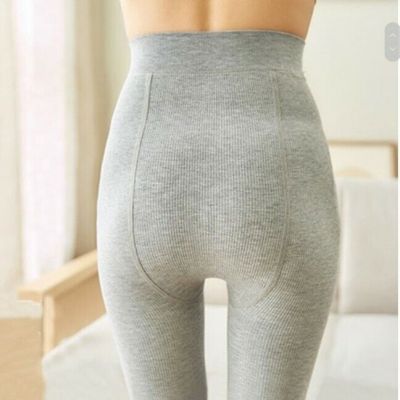 Winter Thick wool Warm Women's footed pant Solid Colors High Waisted Slim Tights