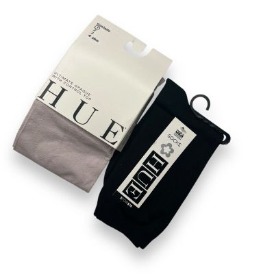 HUE Womens Ultimate Opaque Tights 1 Pair Size 1 Sachet Pink Free Black Bodysock