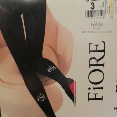 FIORE EYES ON  MICROFIBER PATTERNED  40 DENIER PANTYHOSE TIGHTS 4 SIZES