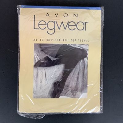 Avon Legwear Microfiber Opaque Tights Size B Medium Navy Blue Control Top