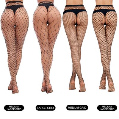 Lady Sheer Fishnet Tights Stockings Hollow Out High Waist Mesh Pantyhose Hosiery