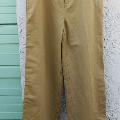NEW ZARA TROUSERS PANTS with contrasting cuff   mustard Waist 28